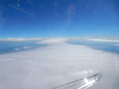 Looking South along lenticular cloud from 17,000'.