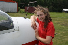 Glider Pilot with her Glider