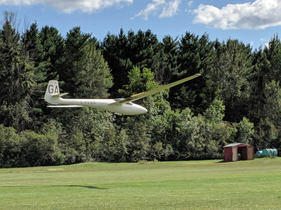 Libelle before touching down